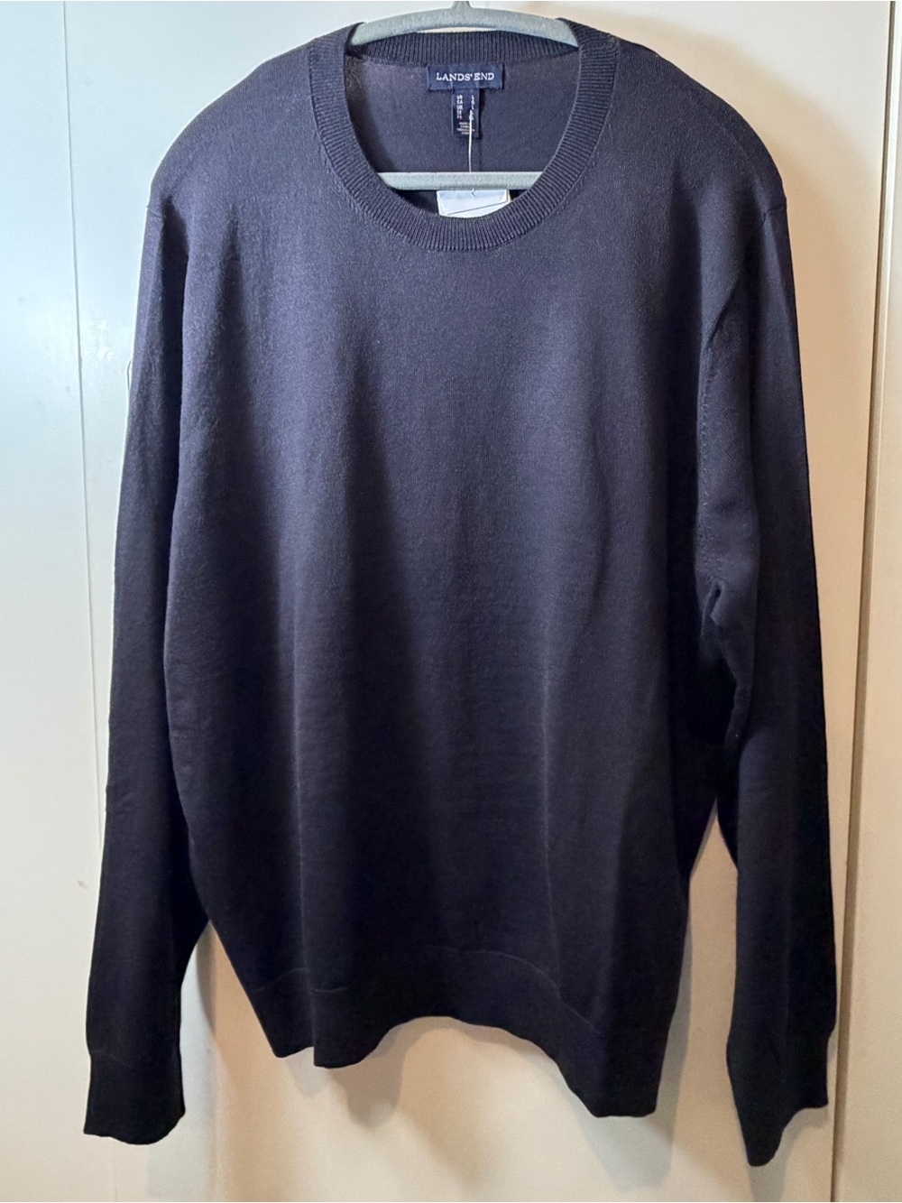 NWT Lands' End Men's Crewneck Sweater - True navy SIZE LG